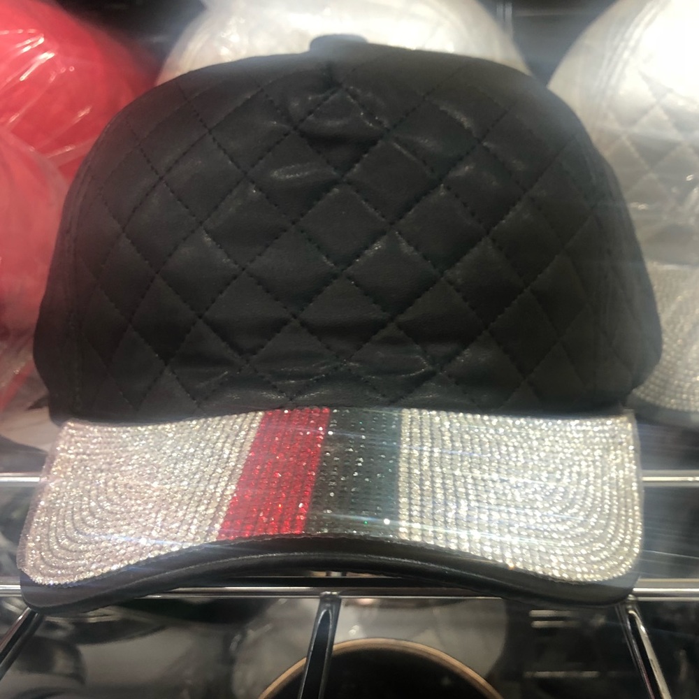 ❌SOLD❌Quilted Rhinestone Hat - Picture 2 of 2